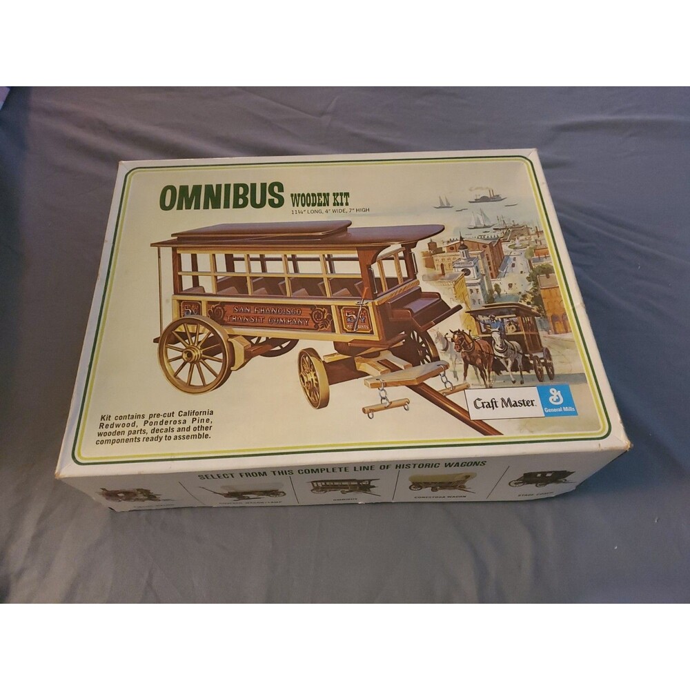 Craft Master Omnibus Wooden Kit # 50128 With Horse Team New